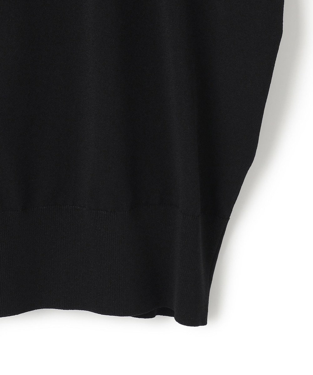 23区 L 【洗える】レーヨンポリエステルストレッチ フレンチスリーブ ポロニット 