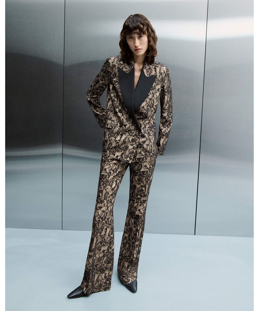 JOSEPH パッチワークレース　ダブルブレステッドジャケット 