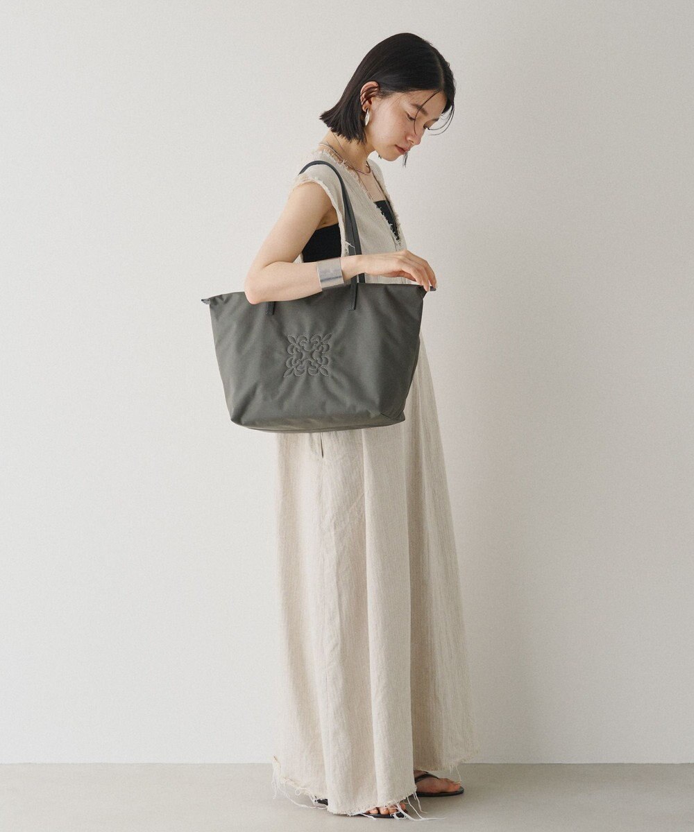 russet ＜390g/撥水性あり＞天ファスナー付きコーデュラナイロントートバッグ(CE-1560) 