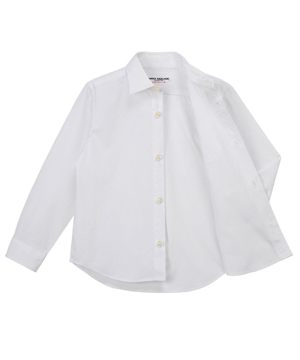 MIKI HOUSE HOT BISCUITS 【ミキハウス】【110-130cm】 ブロード素材の長袖シャツ 