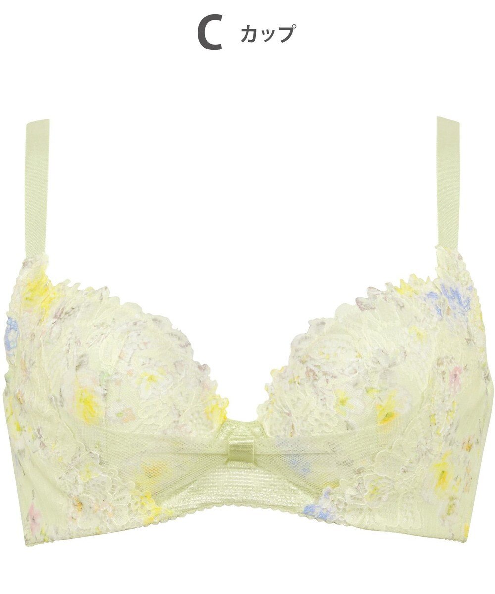 WACOAL 【リボンブラ 脇すっきり】 ブラジャー 脇高設計 着やせシルエット 谷間をメイクしてキープ Gカップまで対応 大きいサイズ レディース BRB433 /ワコール 