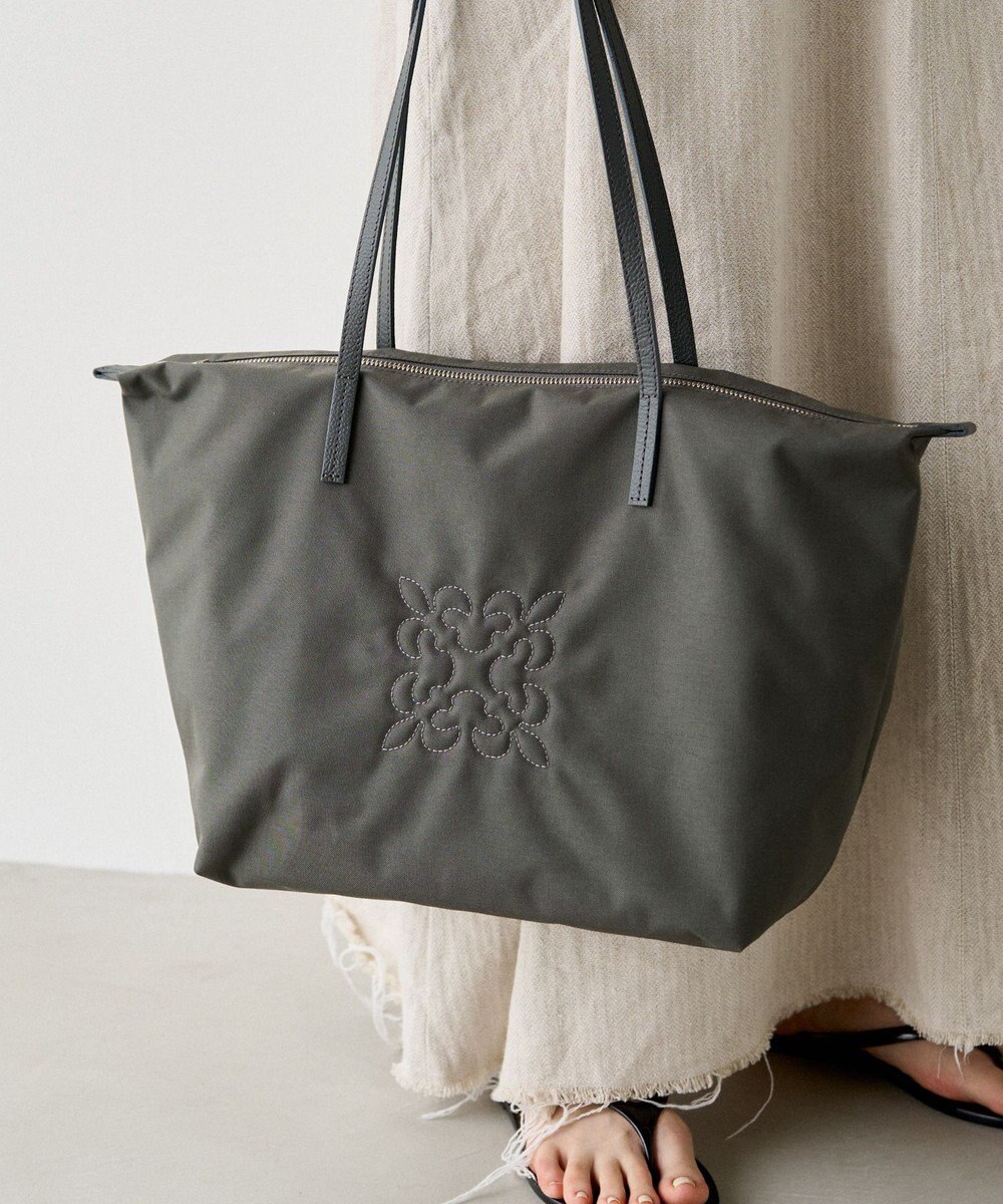 russet ＜390g/撥水性あり＞天ファスナー付きコーデュラナイロントートバッグ(CE-1560) 