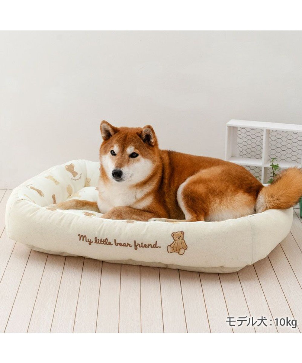 PET PARADISE ペットパラダイス くまちゃん クールカドラー 《mix柄》角型 Ｌ 