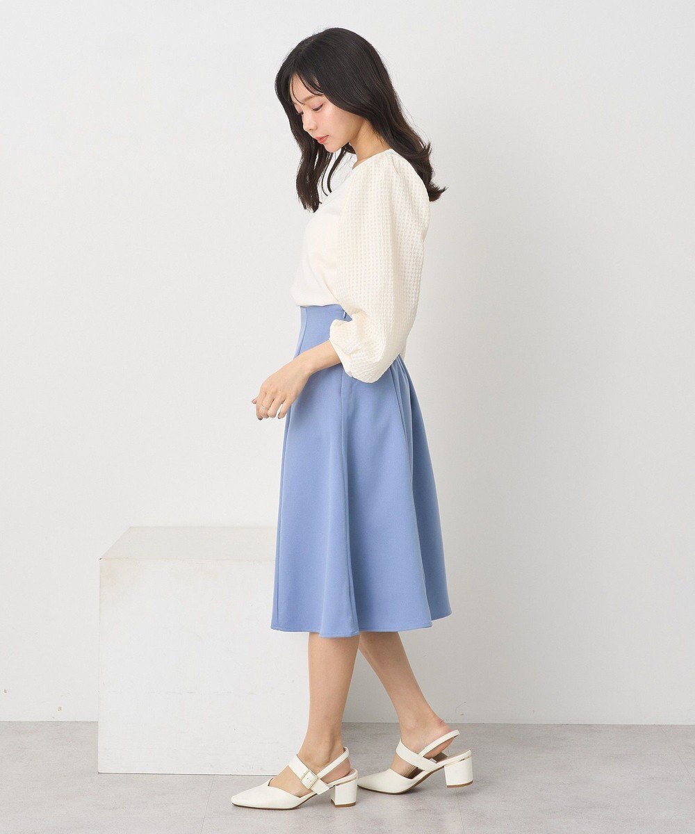 earth music&ecology シアーチェックスリーブプルオーバー 