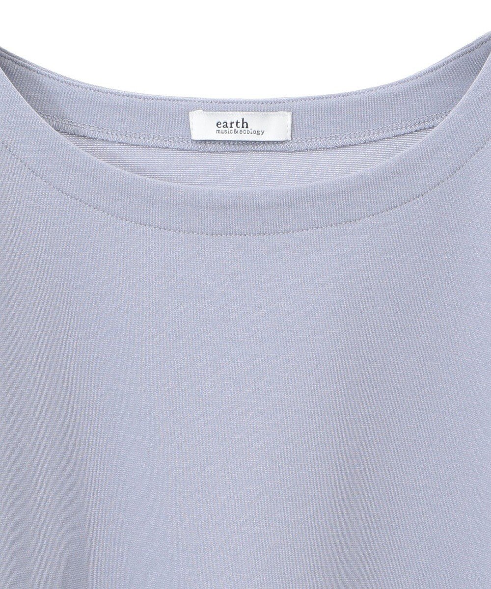 earth music&ecology シアーチェックスリーブプルオーバー 