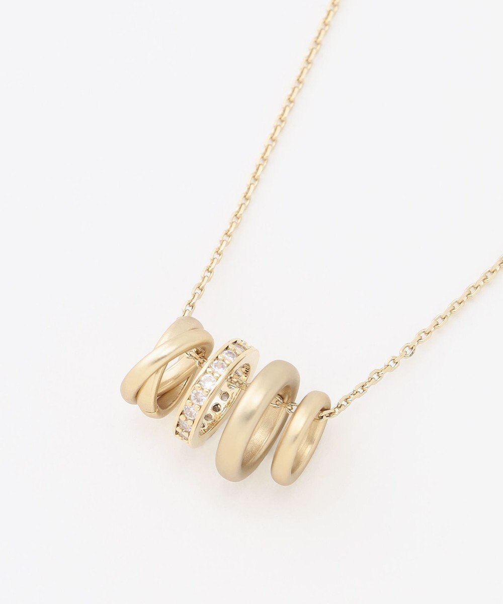 J.PRESS LADIES ジルコニア ビジューリング ネックレス 