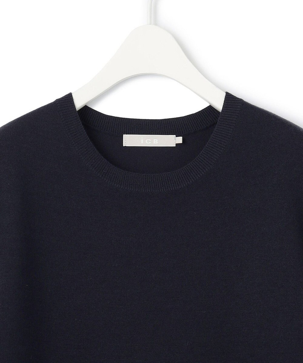 ICB L 【洗える】ウールブレンドスムース ニットワンピース 