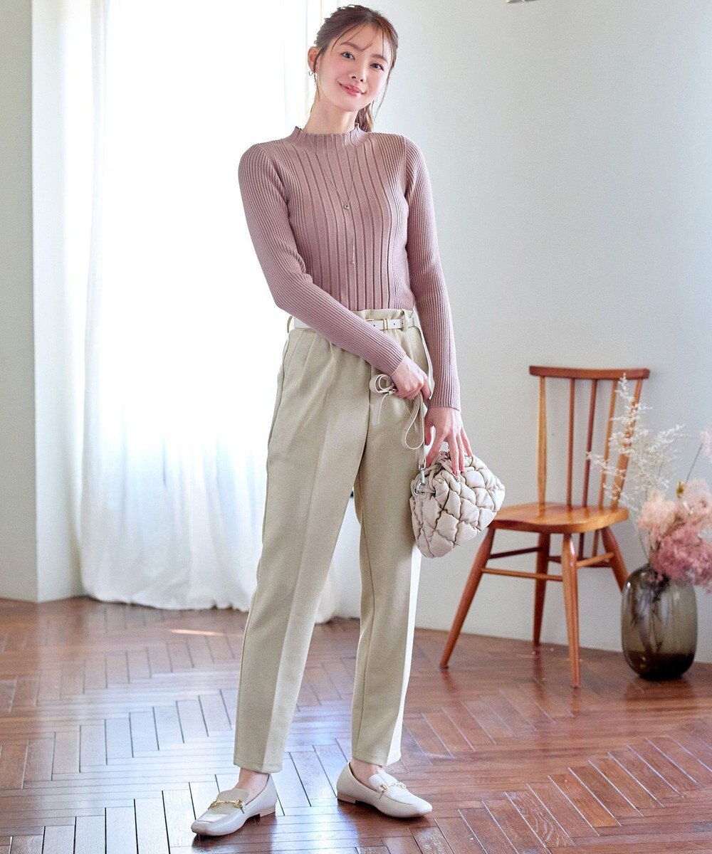 Tiaclasse 【新色追加・洗える】ランダムリブニットプルオーバー 