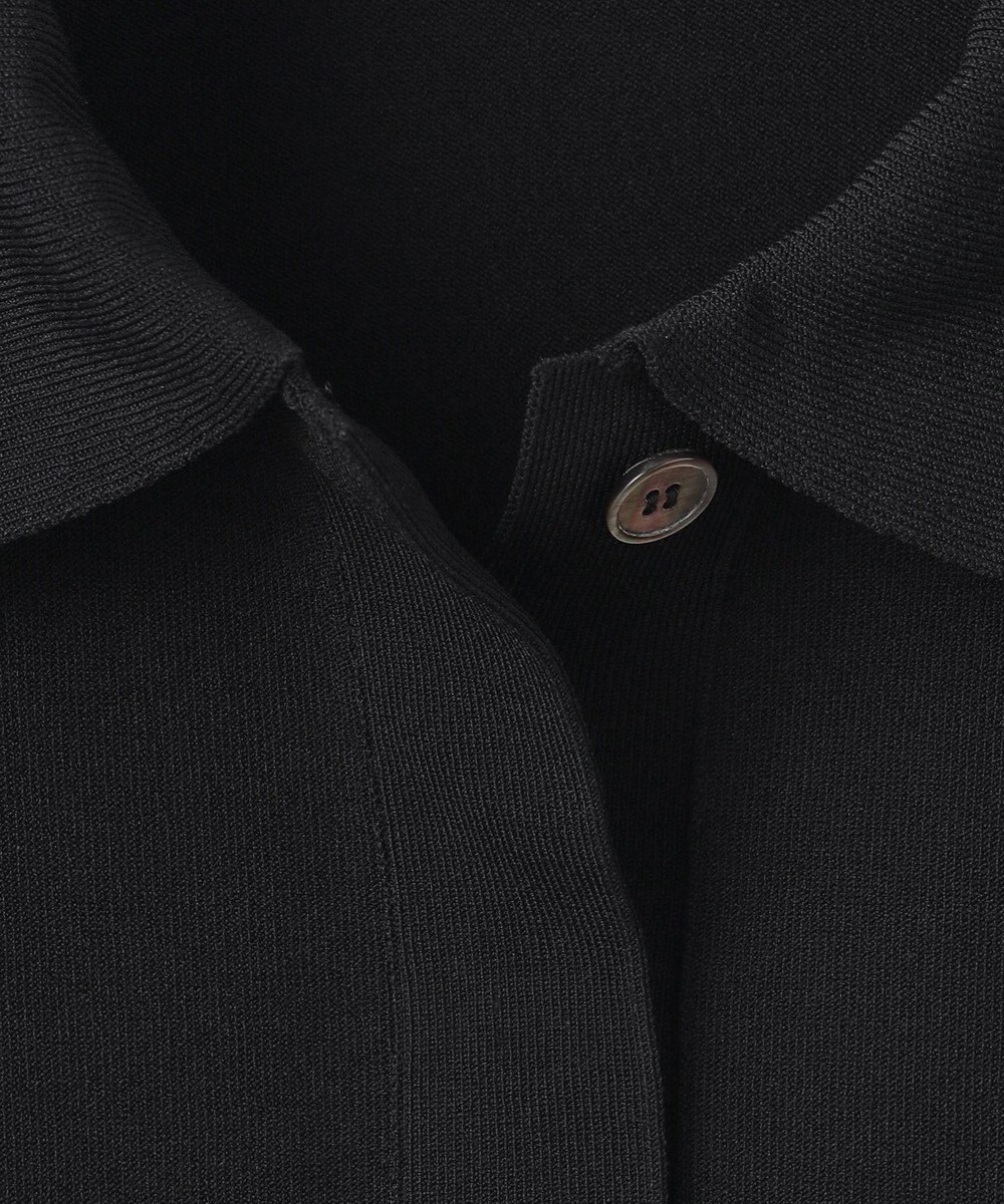 23区 L 【洗える】レーヨンポリエステルストレッチ フレンチスリーブ ポロニット 