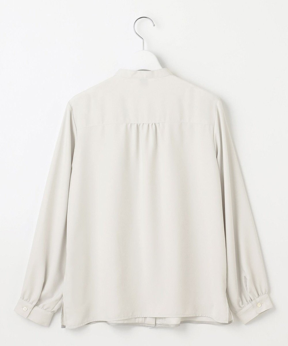 J.PRESS LADIES 【洗える】ヌーディスバックサテン タックプリーツ ブラウス 