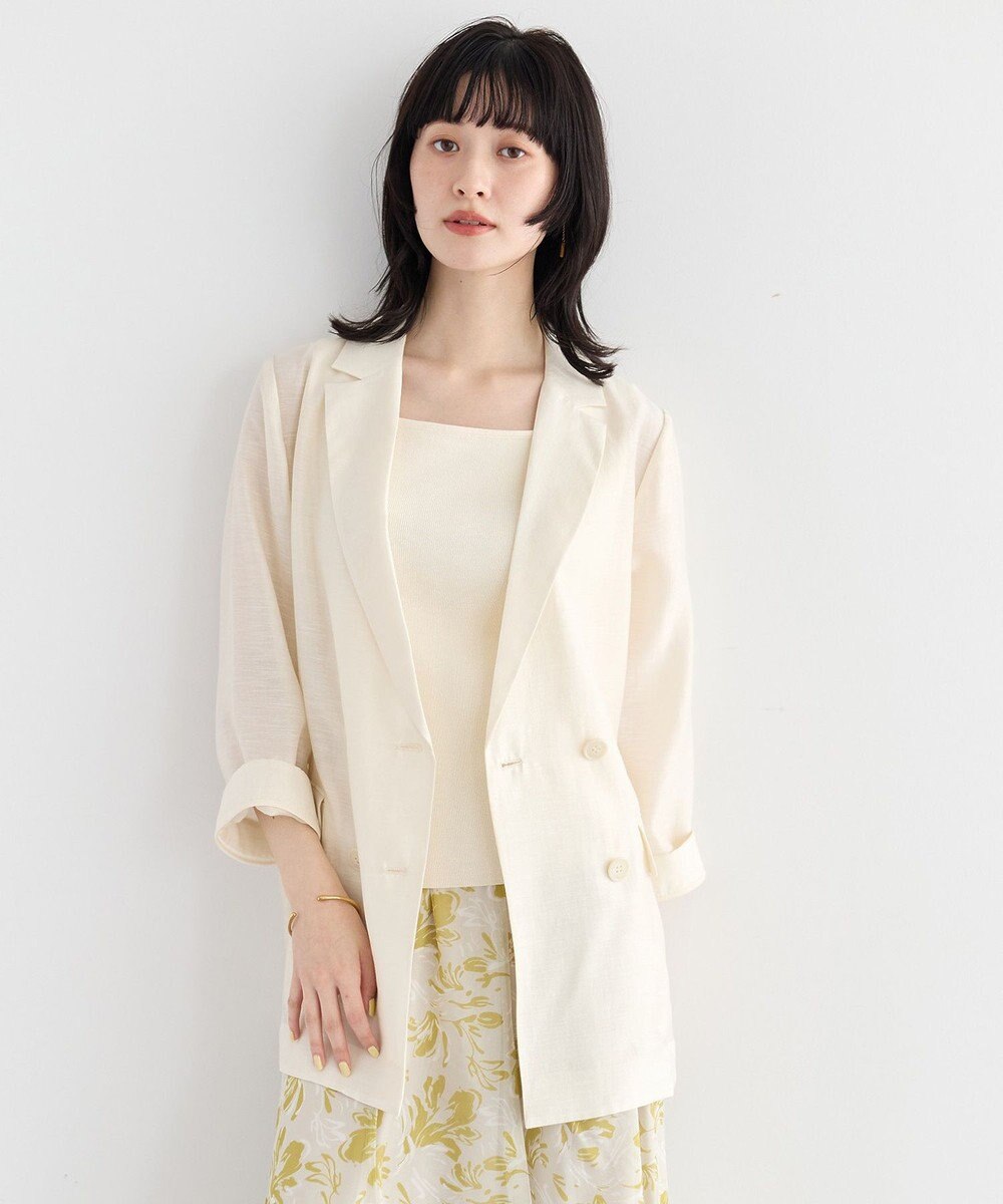 YECCA VECCA 2wayスクエアノースリーブニット 