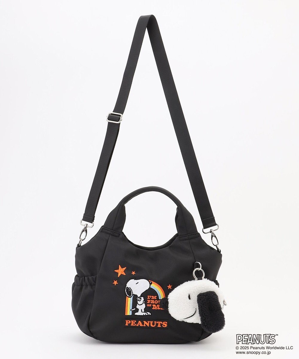 Y'SACCS SNOOPYデザイン サイドギャザー2wayトート　Sサイズ(レインボー） 