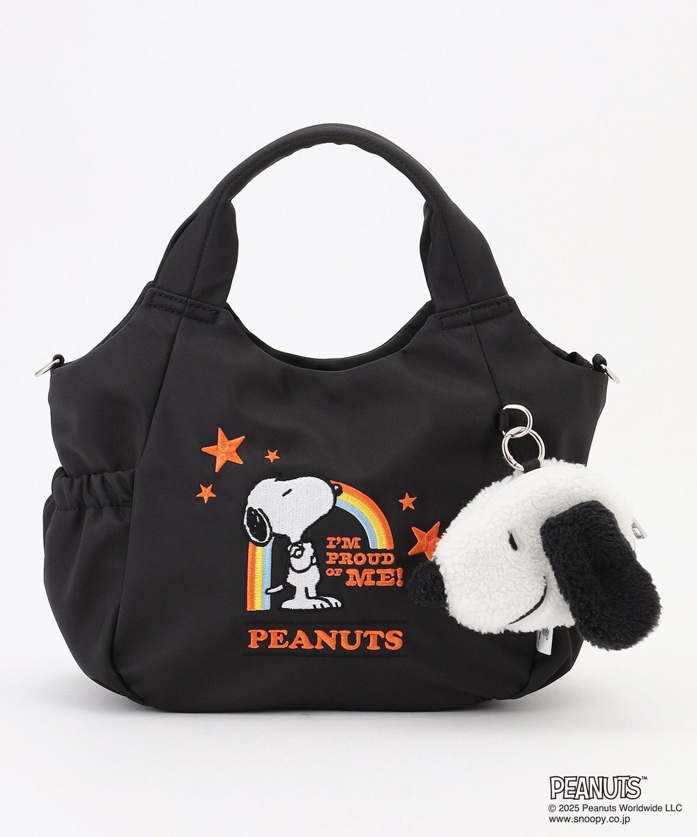 Y'SACCS SNOOPYデザイン サイドギャザー2wayトート　Sサイズ(レインボー） 