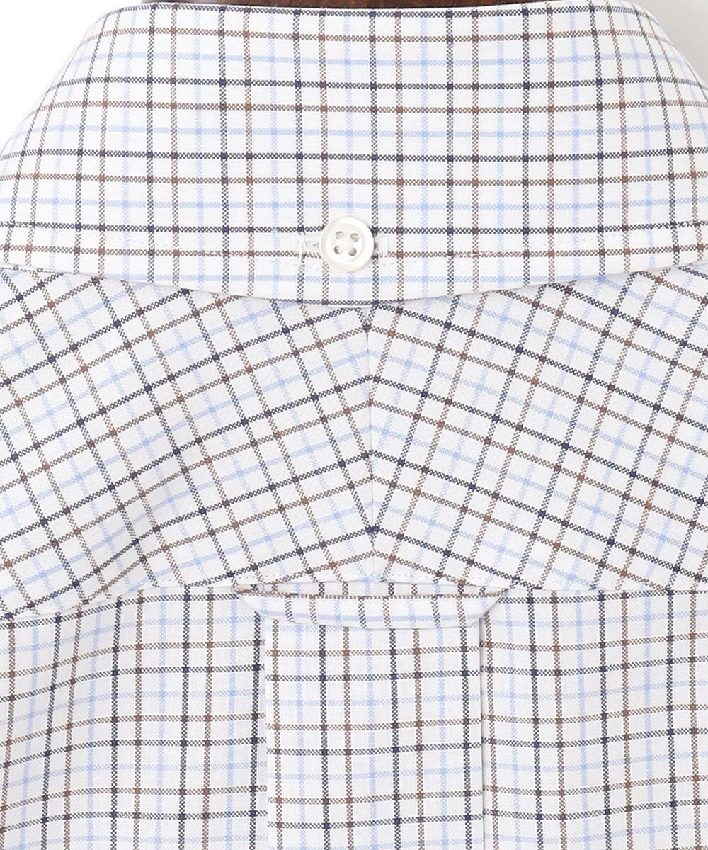 J.PRESS MEN 【EXTRA COMFORT / 形態安定・ストレッチ・抗菌防臭・速乾】ピンオックス サマーチェック 半袖シャツ/B.D. 