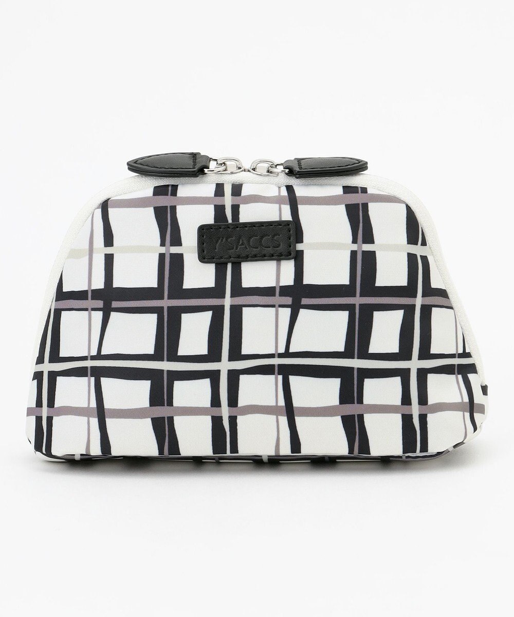 Y'SACCS 総柄プリントハーフムーンポーチ 