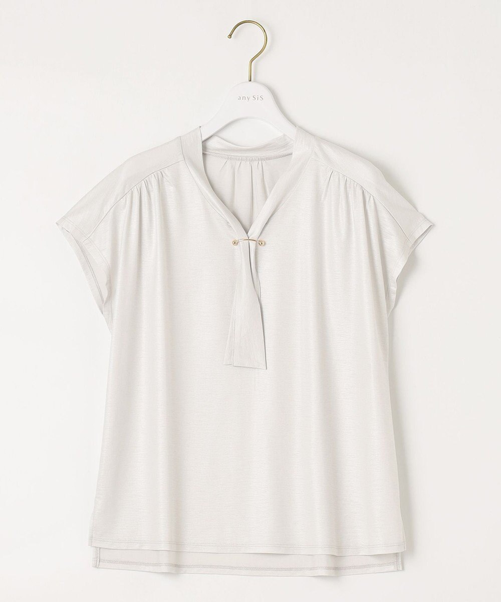 ANY SIS 【洗える】ポリベアボウタイ ブラウス 