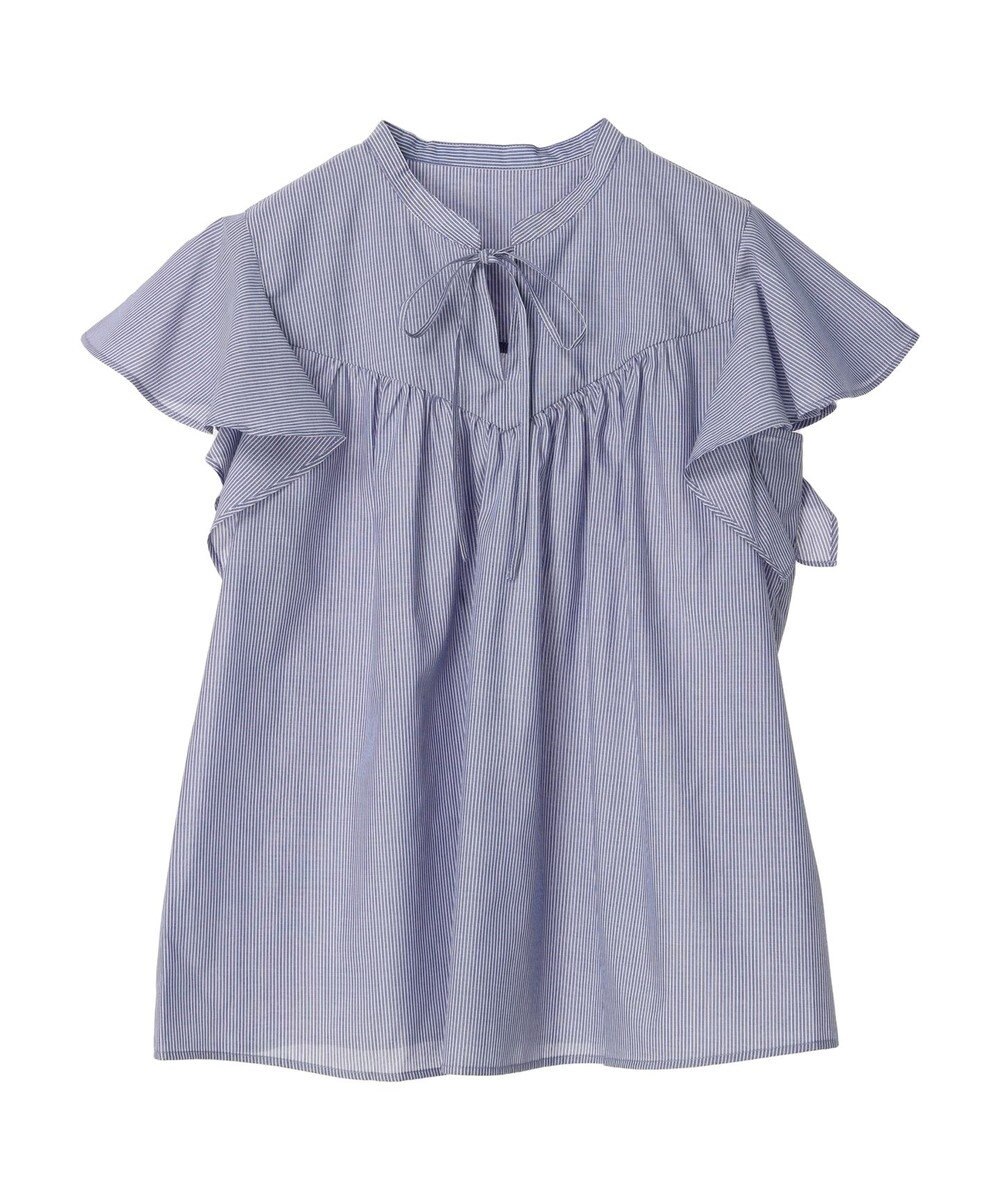 earth music&ecology ギャザーフレンチスリーブブラウス 