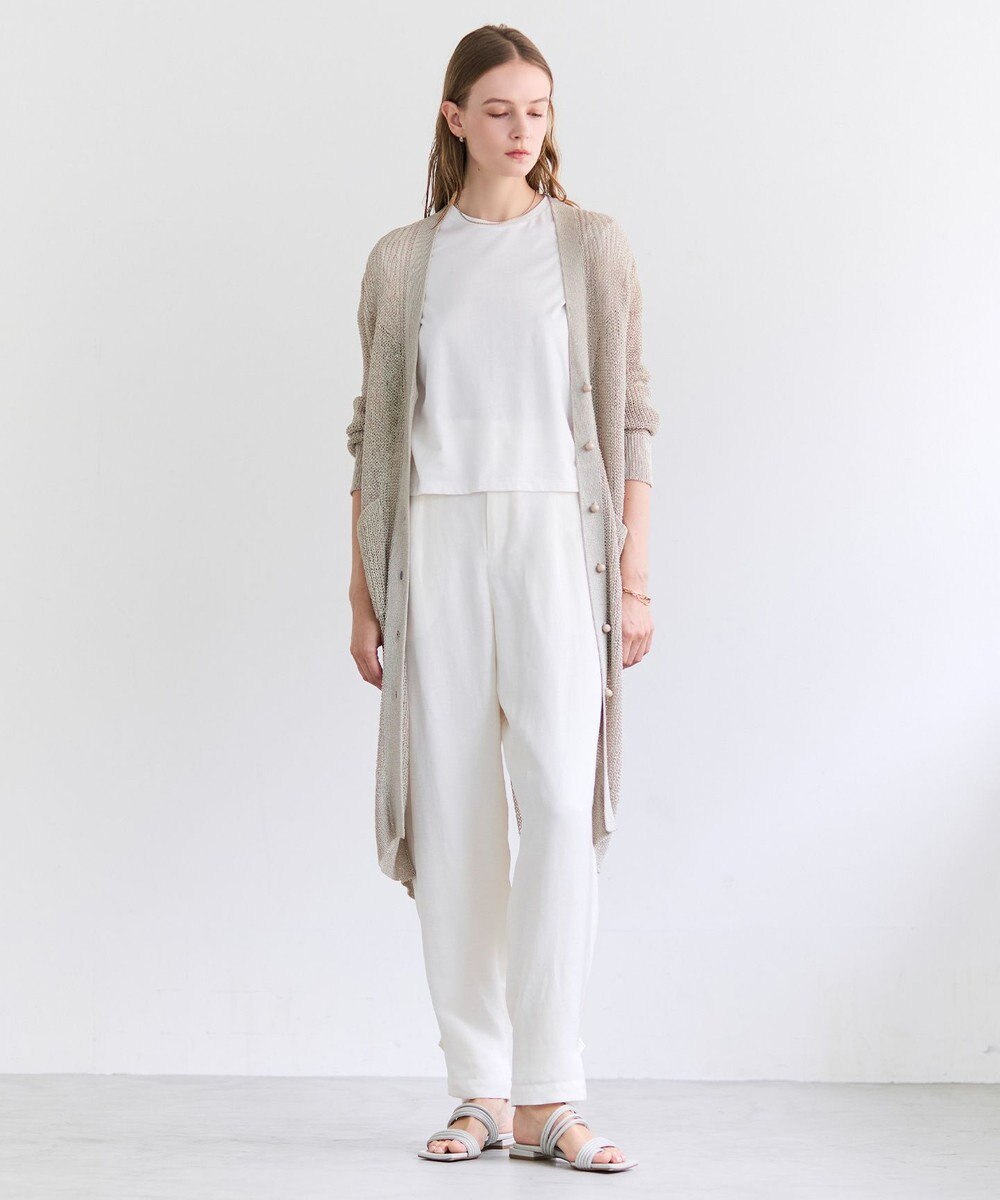 BEIGE， DIOP / スビンコットン クロップドTシャツ 