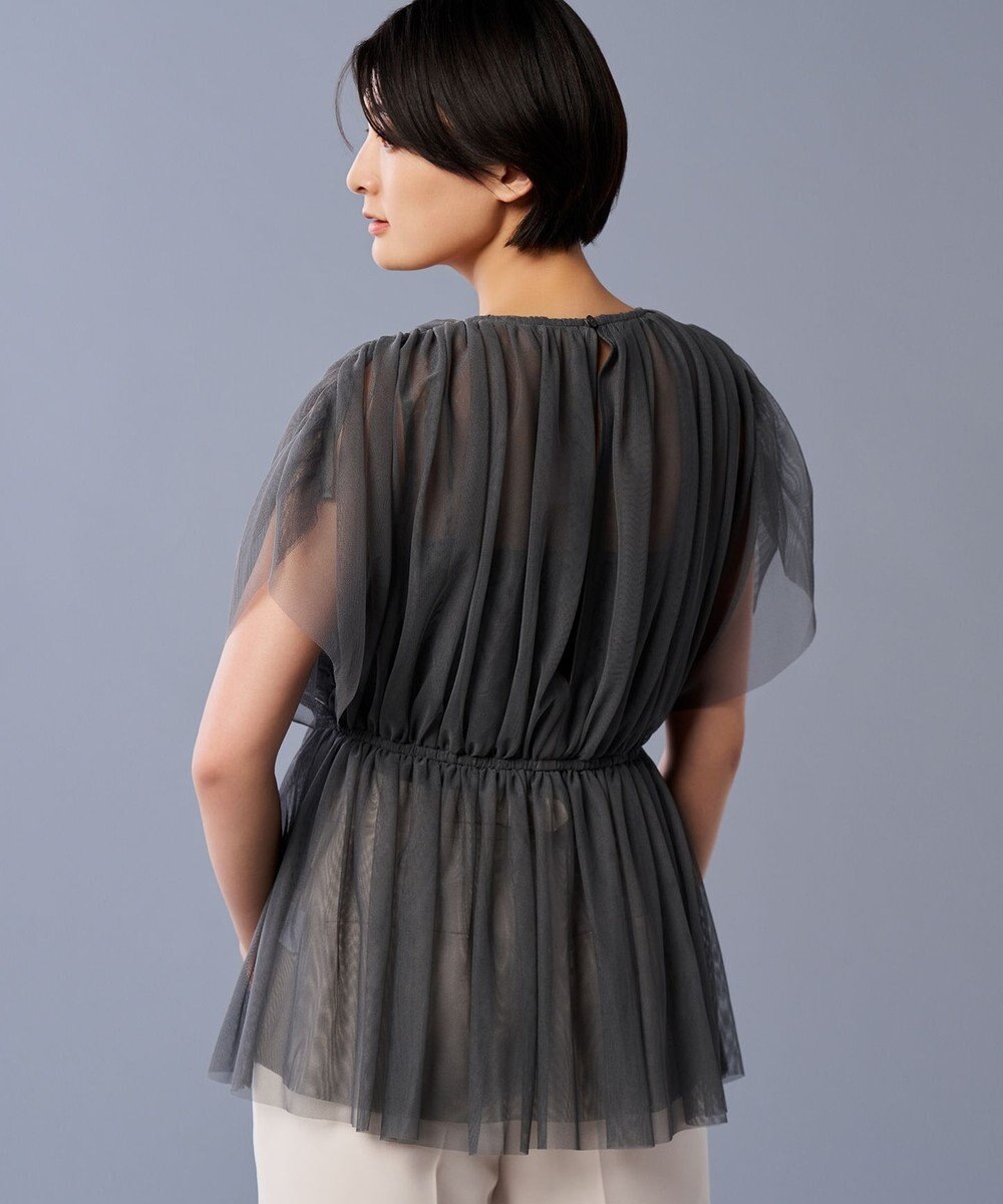 uncrave 【洗濯機洗い可】カクテル チュール ブラウス（uncrave STANDARD） 
