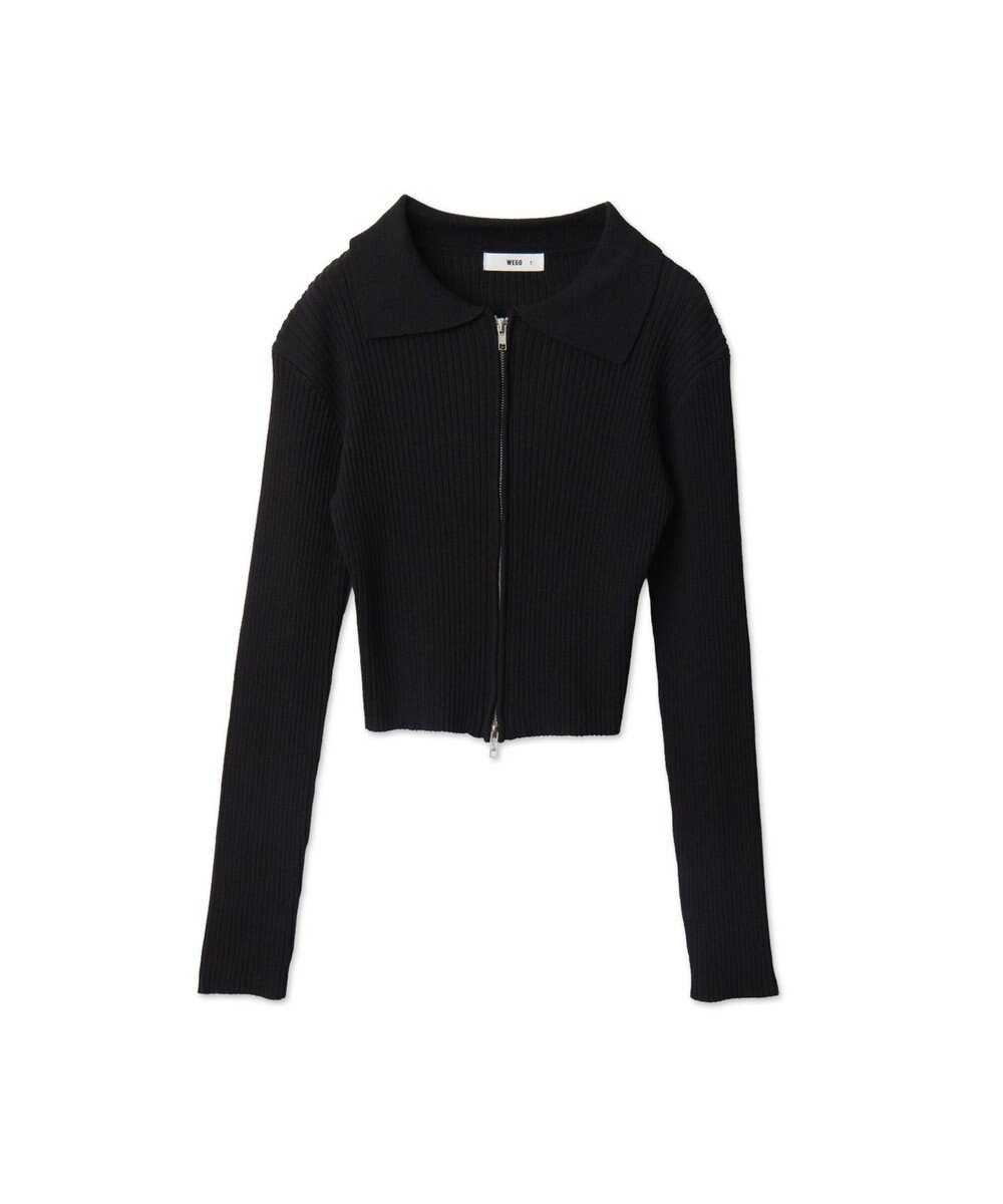 WEGO Wジップコンパクトニットカーデ 