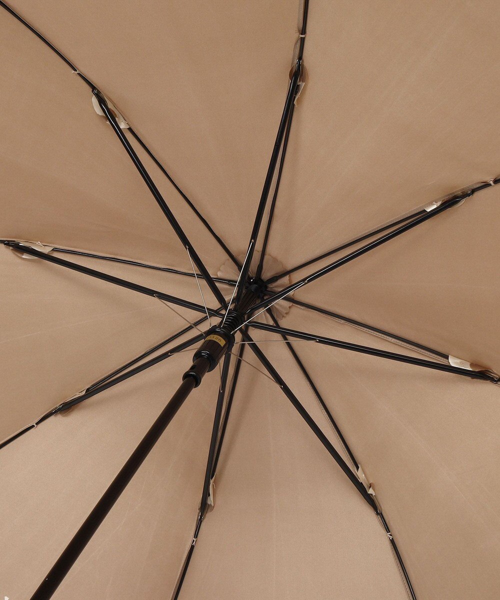 MOONBAT LANVIN COLLECTION 長傘 リーフ サテンプリント ジャンプ 耐風 