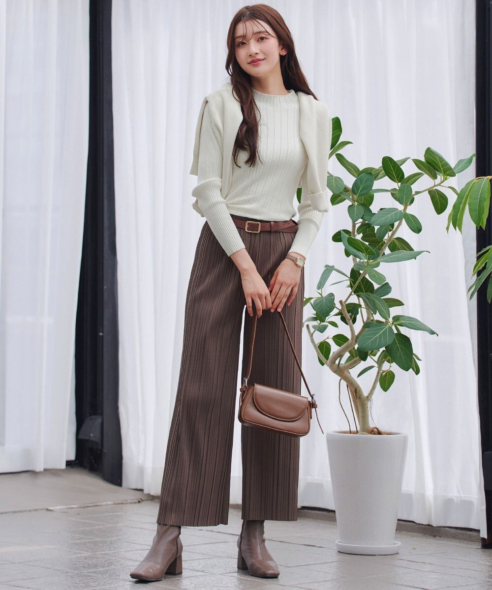 Tiaclasse 【新色追加・洗える】ランダムリブニットプルオーバー 