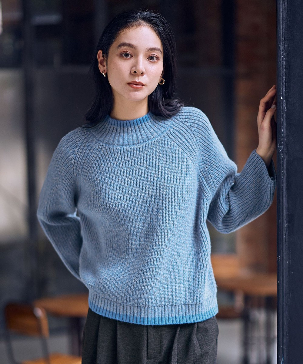 ANY L 【5色展開】バイカラーMIXニット 