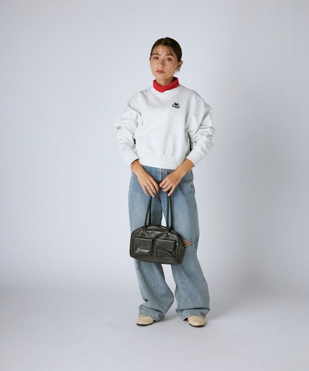 OP／FILA 【Kappa】ショート丈 ドロップショルダー 裏毛スウェット 