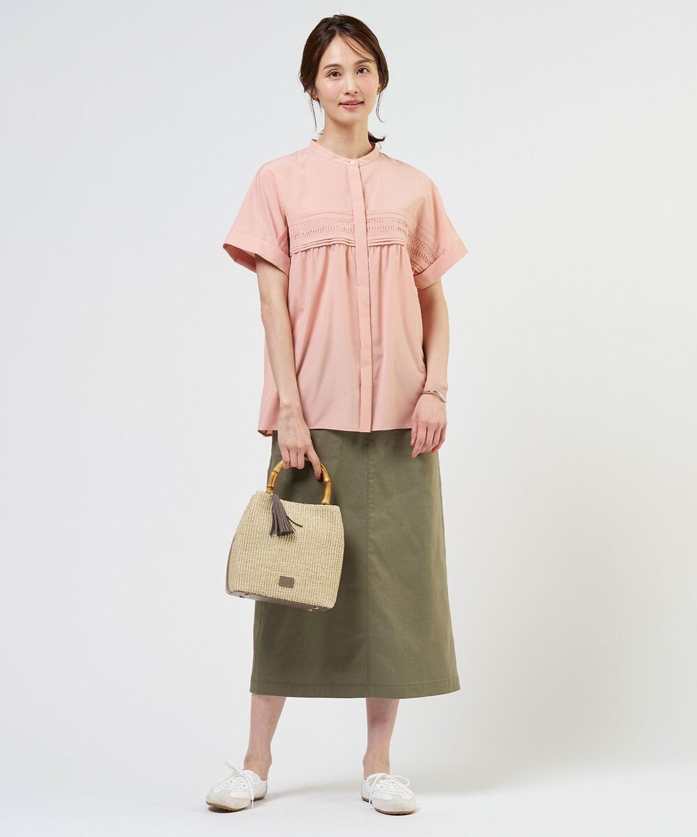 J.PRESS LADIES L 【人気素材】セルロースリネンストレッチ ナロー スカート 