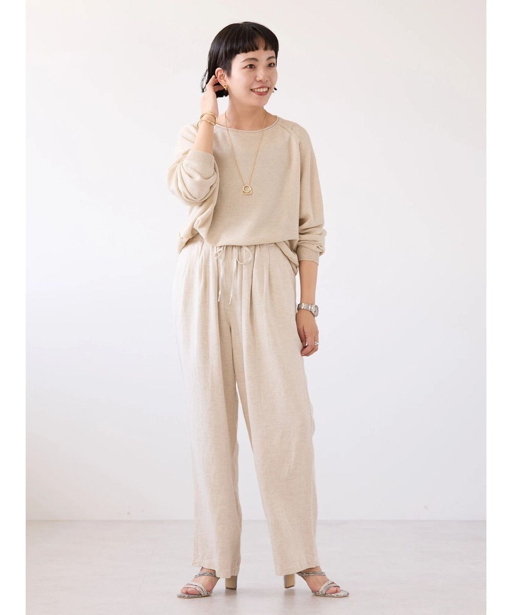 AMERICAN HOLIC 接触冷感リネンブレンドワイドパンツ 