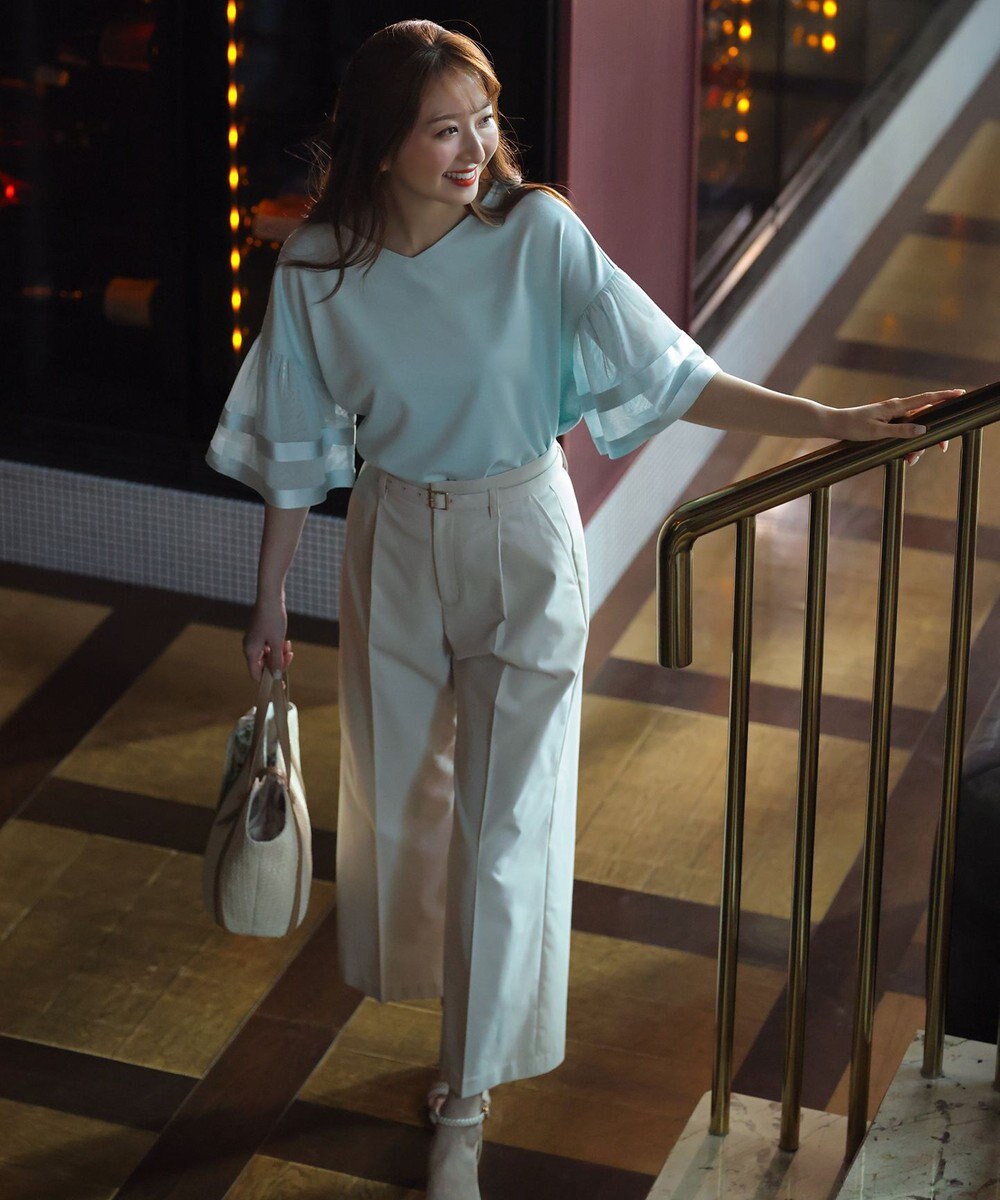 ANY SIS ツイステッドクリアチノワイド パンツ 