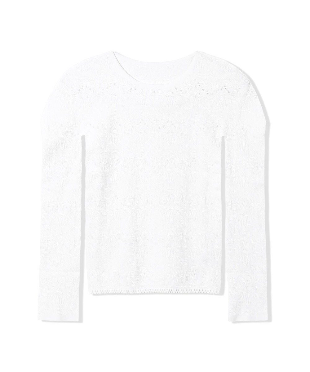 Chacott 【ノーソーイングニット】ノーソーイングクルーネックトップ 