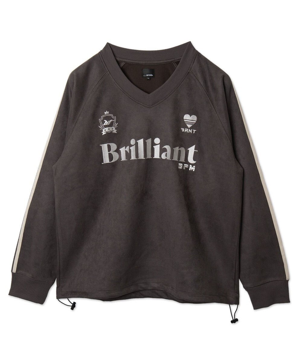 WEGO 【ユニセックス着用ITEM】フェイクスウェードグラフィックプルオーバー 