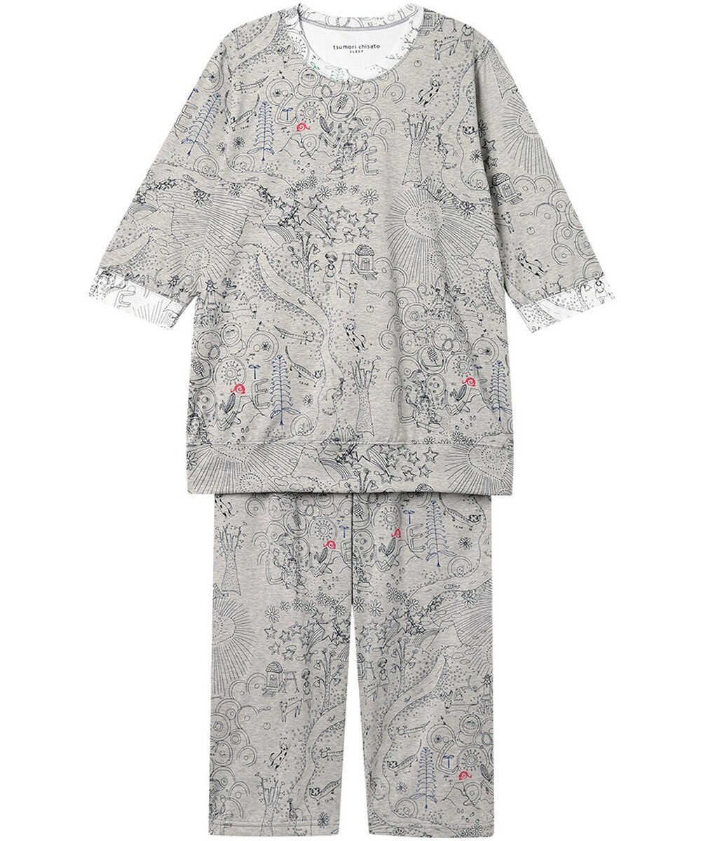 tsumori chisato SLEEP ツモリチサト パジャマ 綿100%(本体) 天竺素材 7分袖 長袖 8分丈 レディース UDT216 /ワコール 