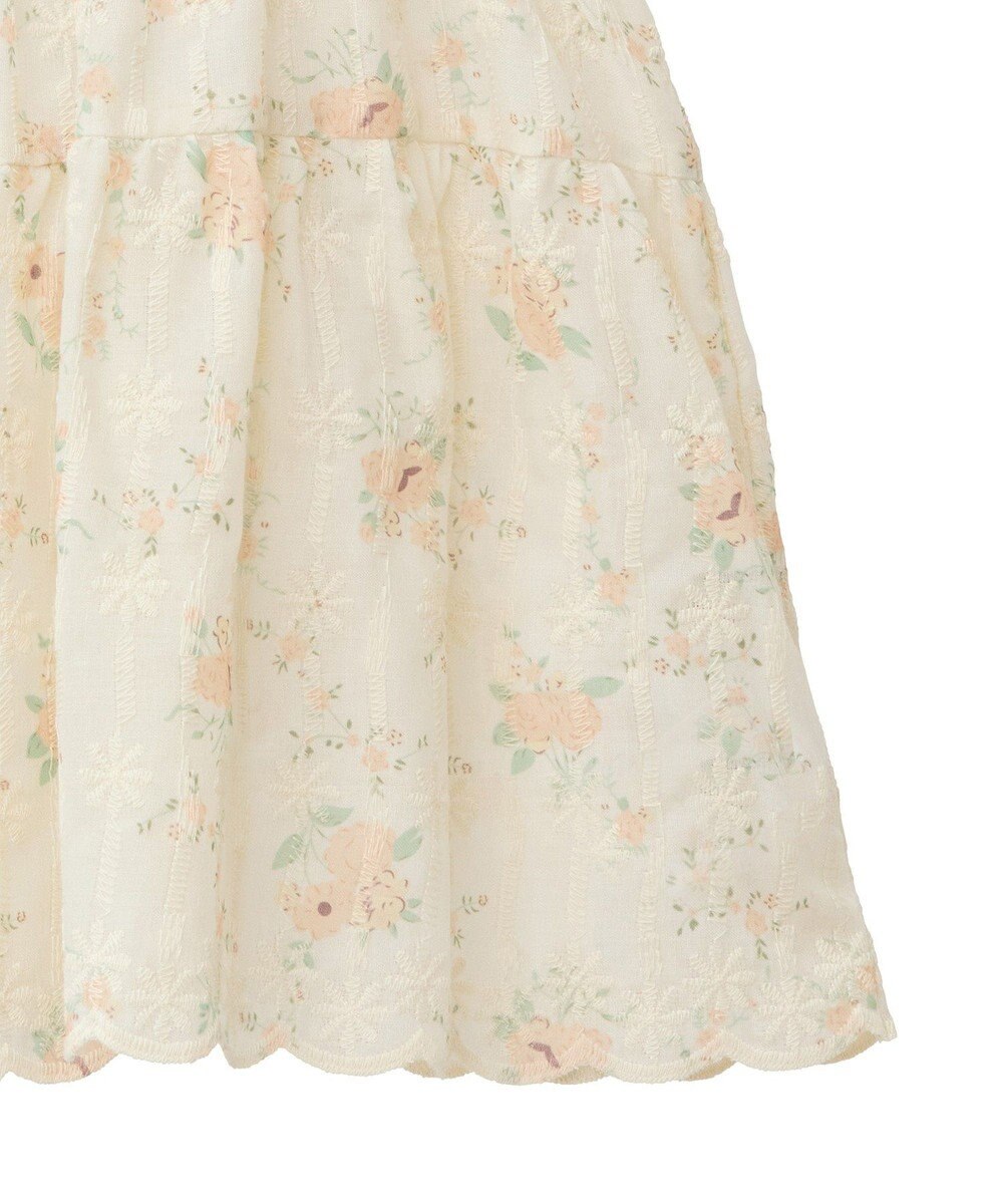 earth music&ecology フラワープリント刺繍ブラウス 