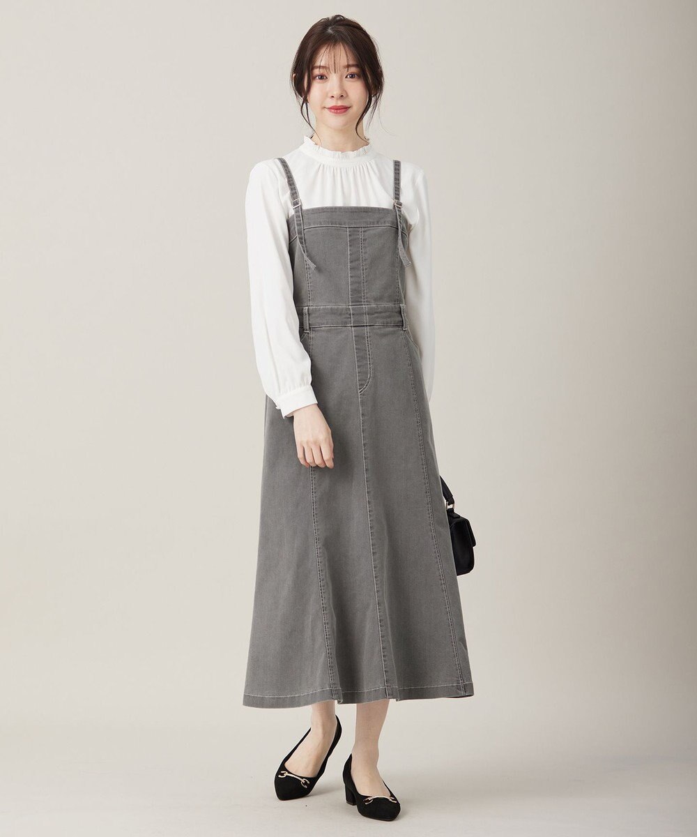 ANY SIS 【洗える】ストレッチライトデニム ワンピース 