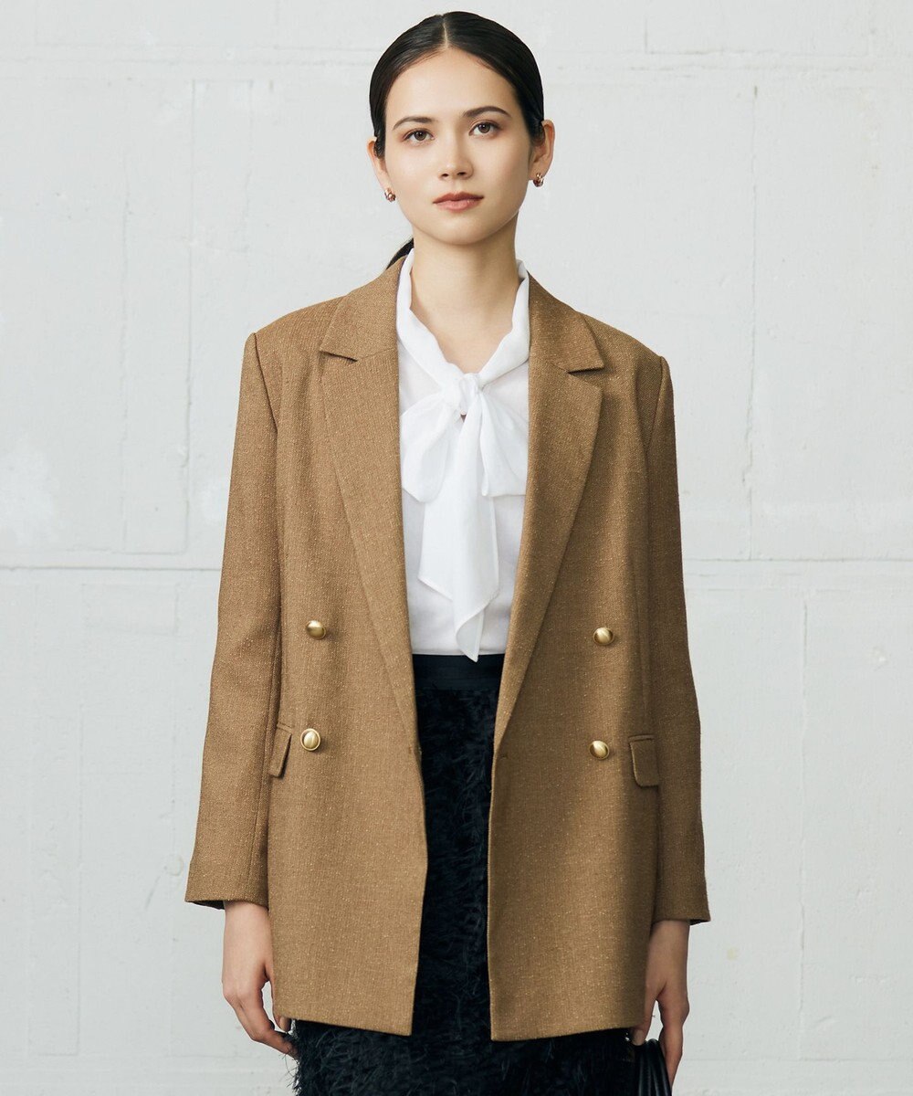 自由区 S 【SHIHOさん着用】シルクネップツイード ジャケット 