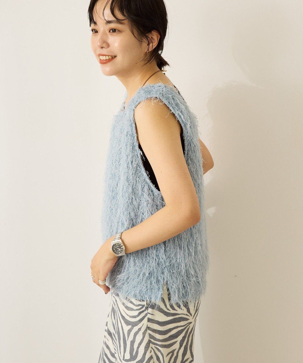 AMERICAN HOLIC 【前後2way】サイドスリットシャギーベスト 