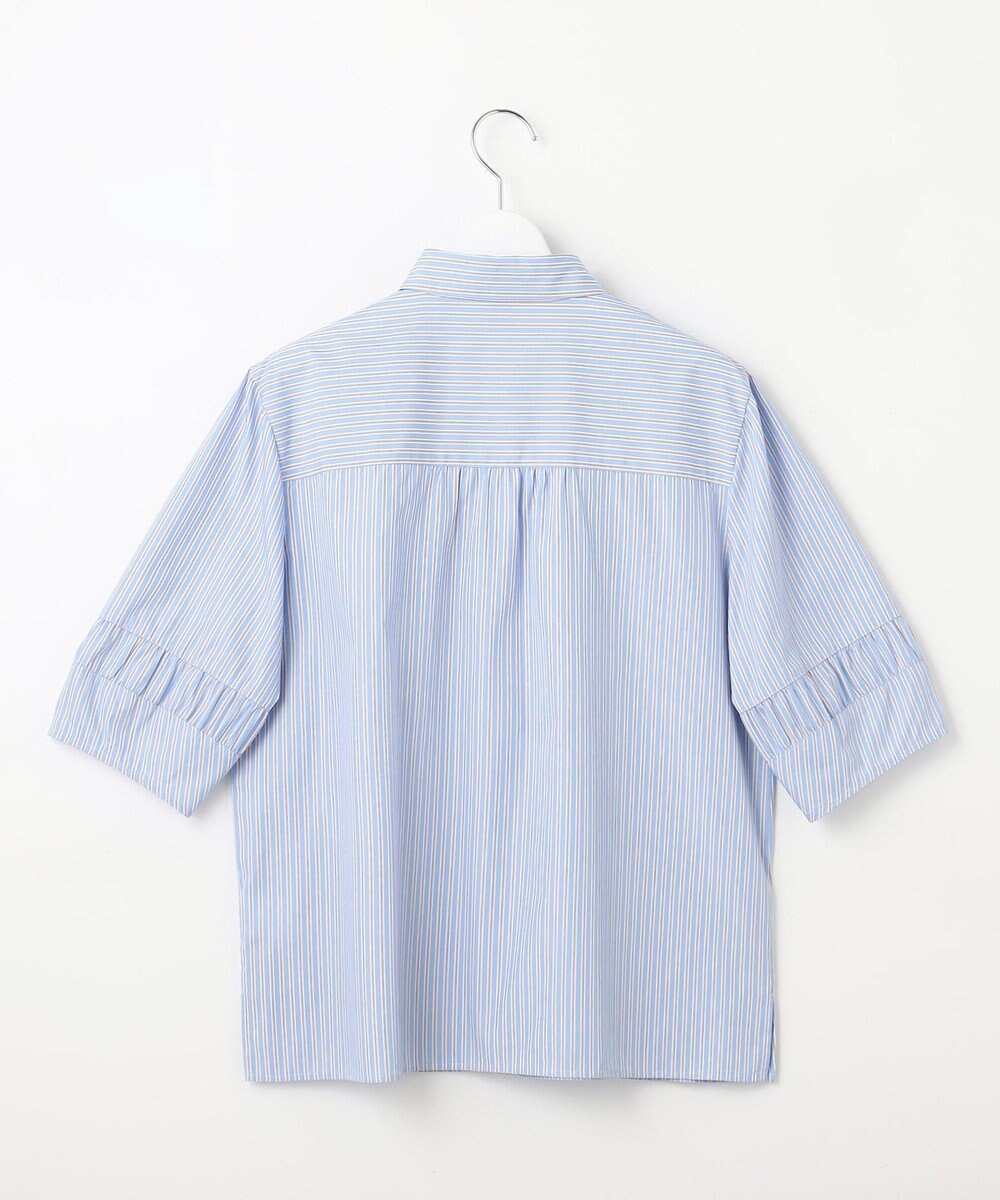 J.PRESS LADIES 【洗える】Betterコットンポリエステル ストライプ シャツカラーブラウス 