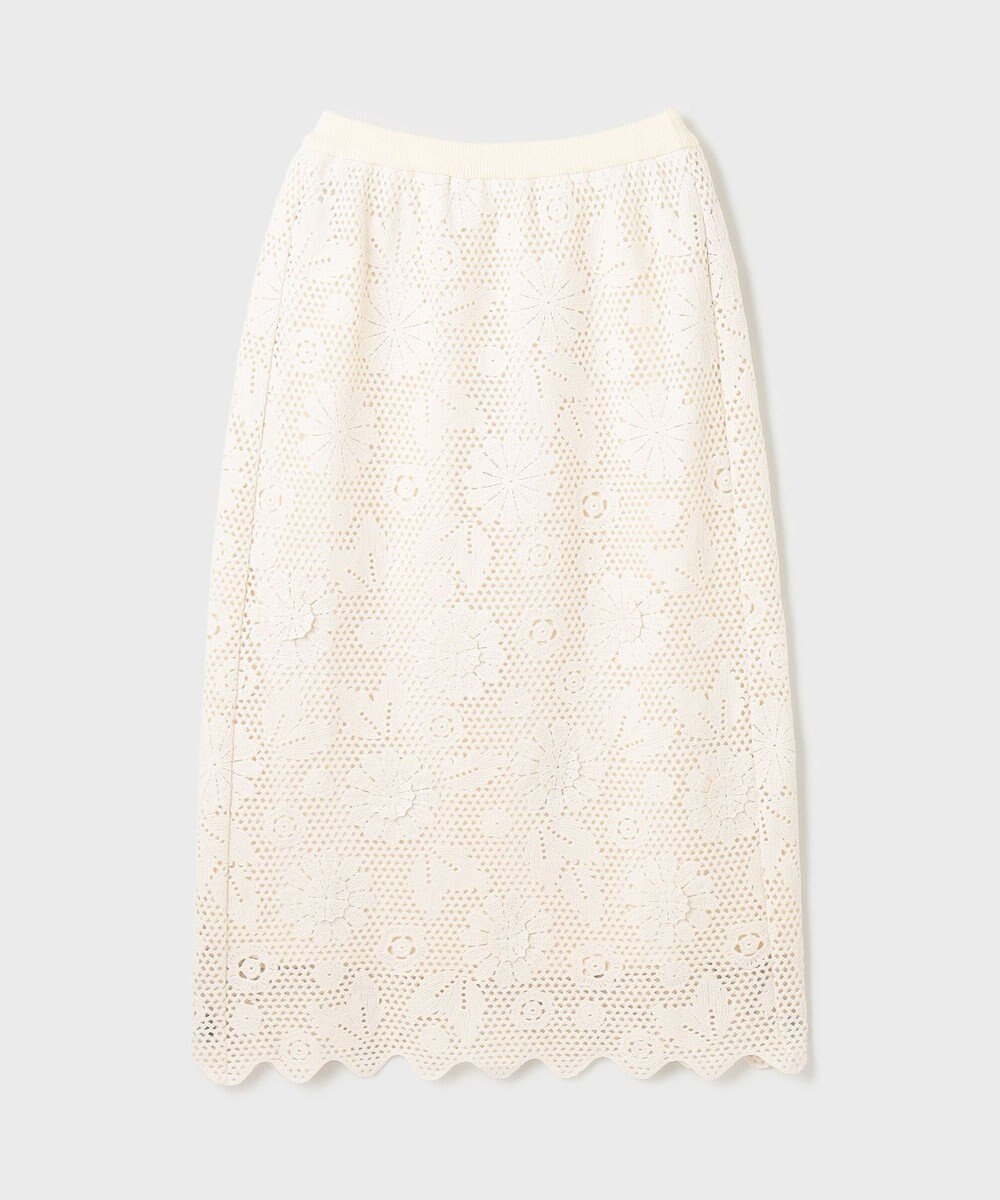 GRACE CONTINENTAL クロシュ刺繍スカート 