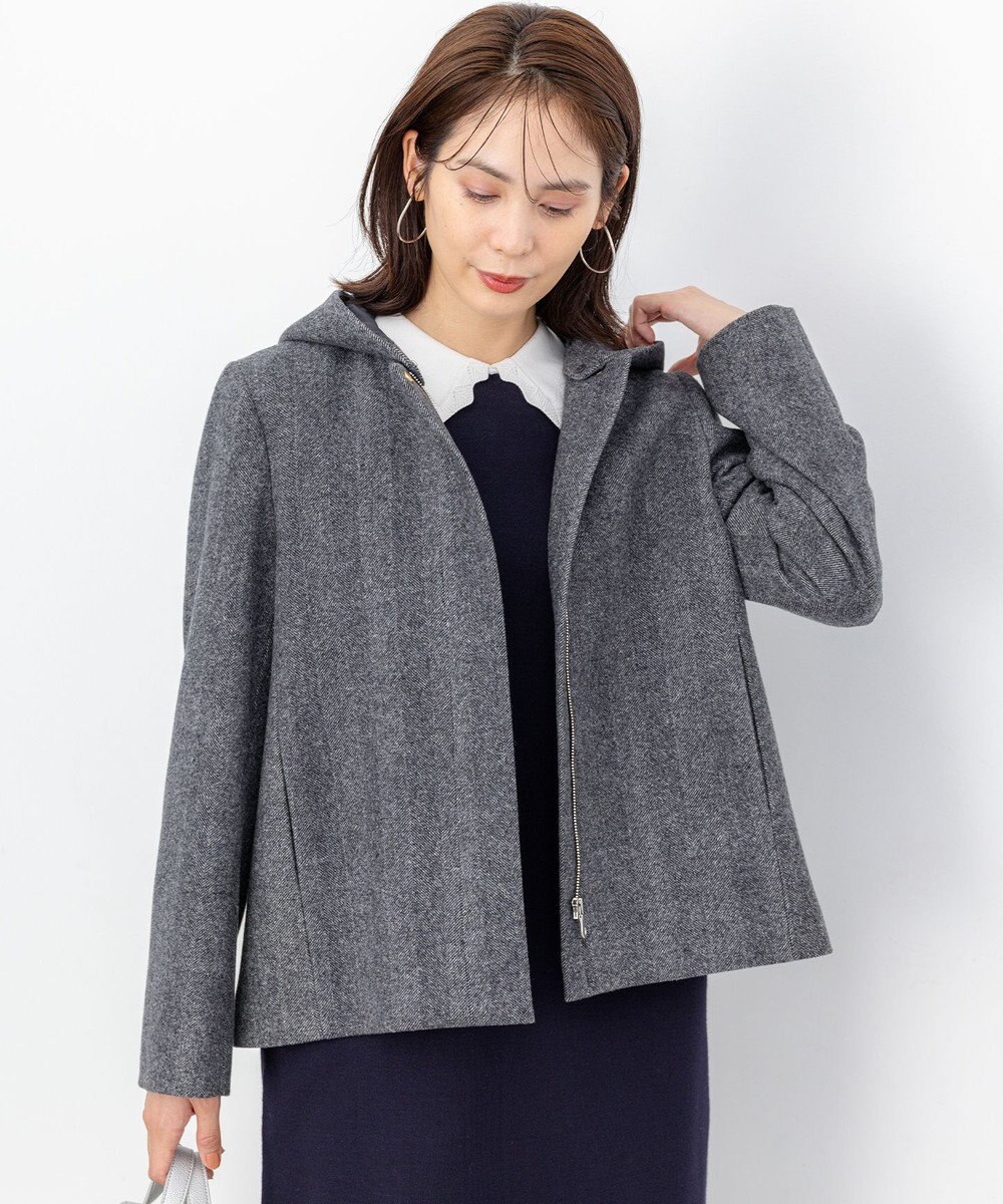 組曲 L ウールモッサ ショートコート 