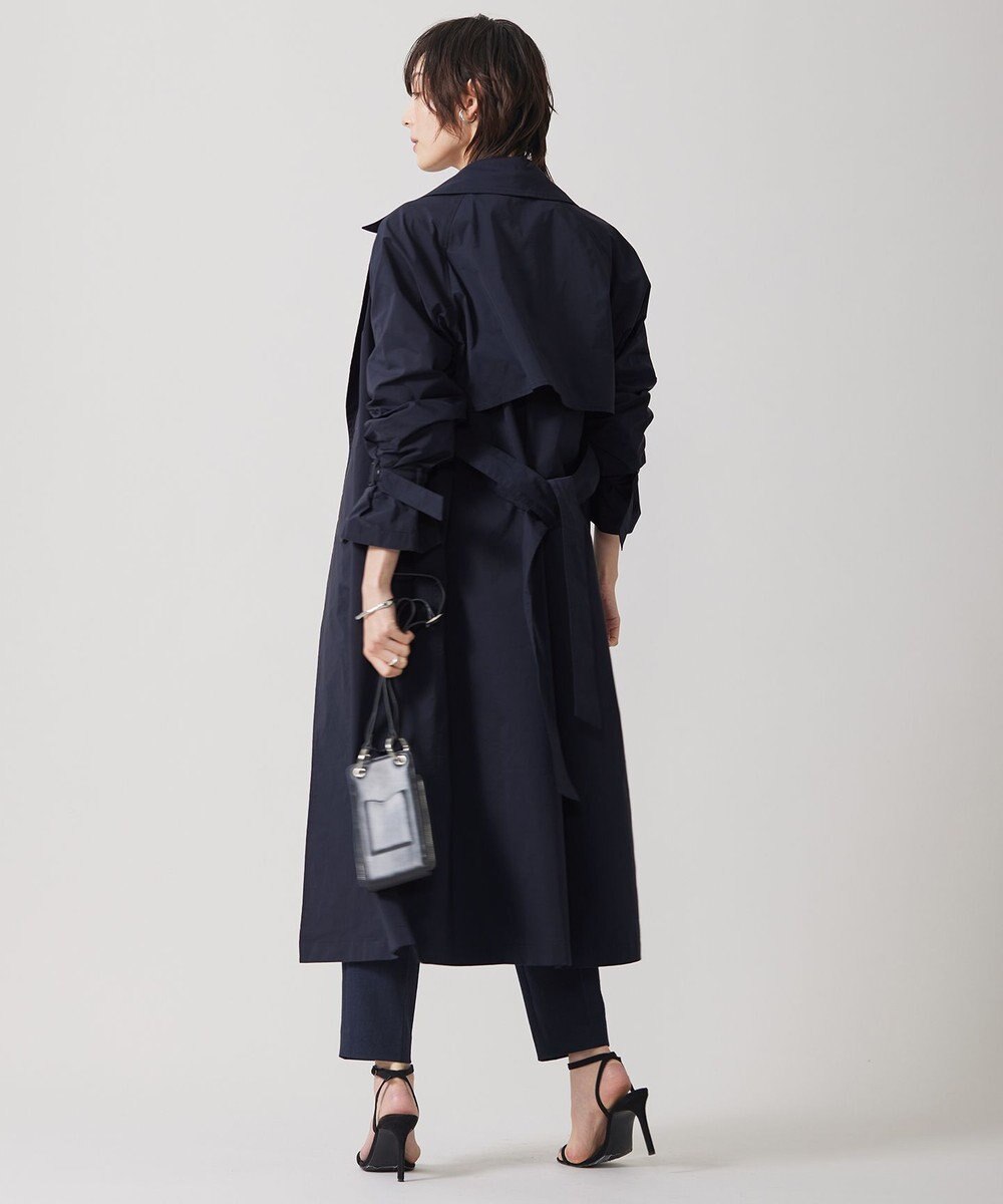 ICB 【撥水加工】 メモリーストレッチタフタ トレンチコート 