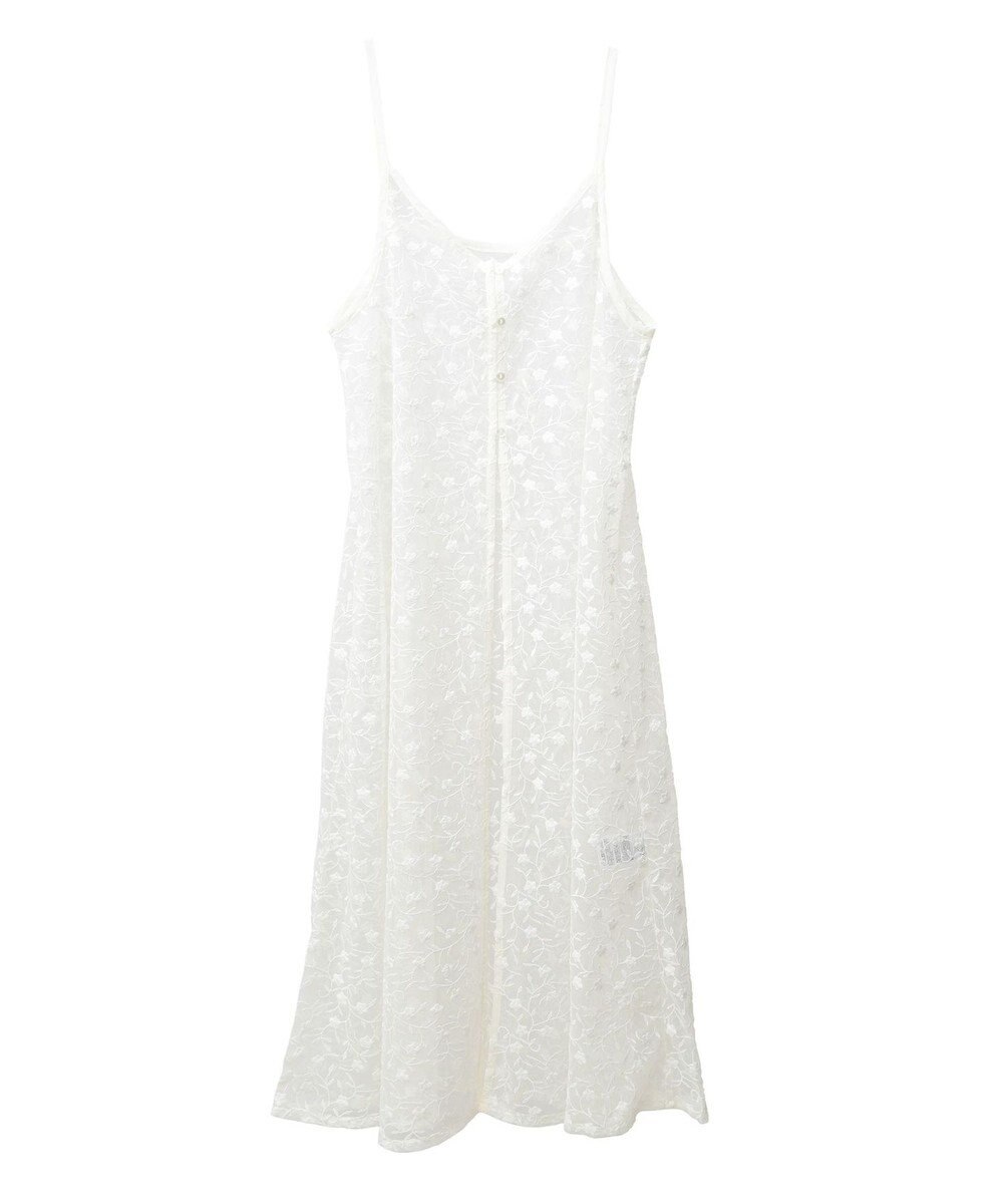 earth music&ecology チュールレースレイヤードキャミドレ 