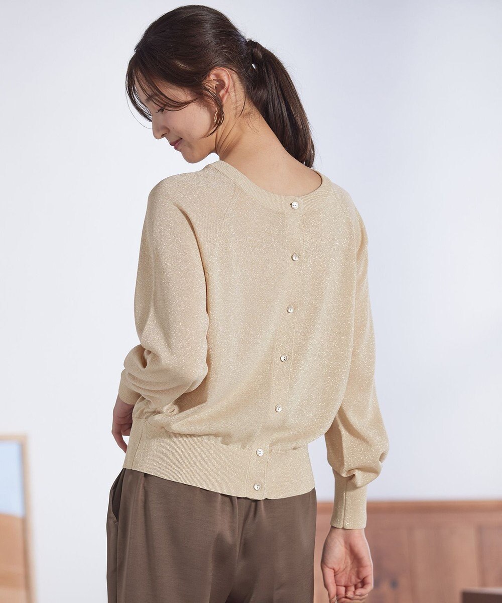 ANY SIS 【洗える】ラメ カーディガン 