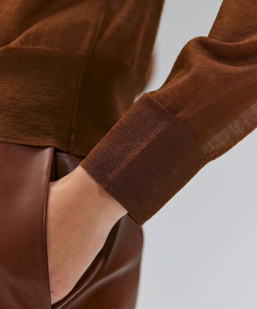 BEIGE， 【洗える・Oggi 10月号掲載】CADDO / シアーウールカーディガン 