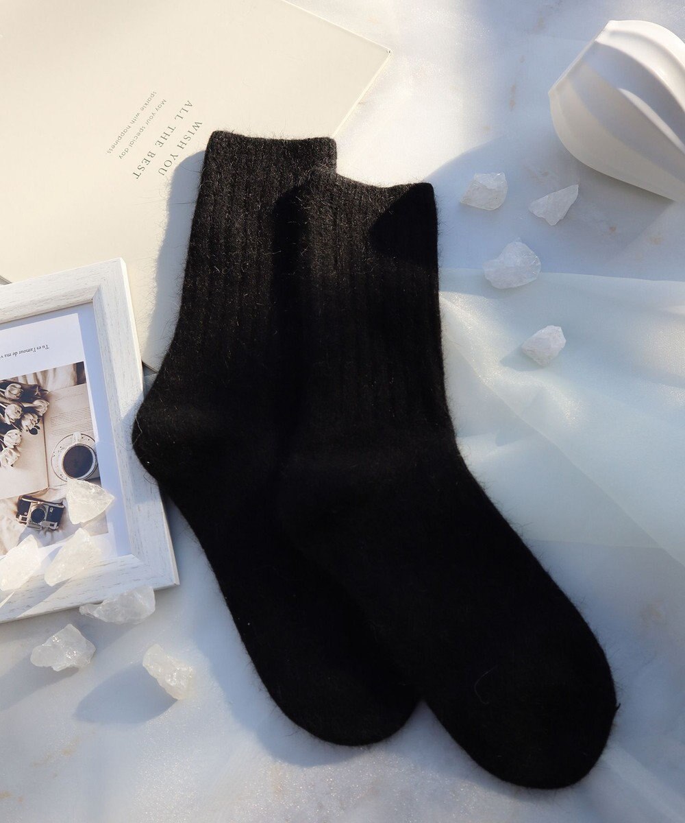 Tiaclasse アンゴラ混ウールソックス 