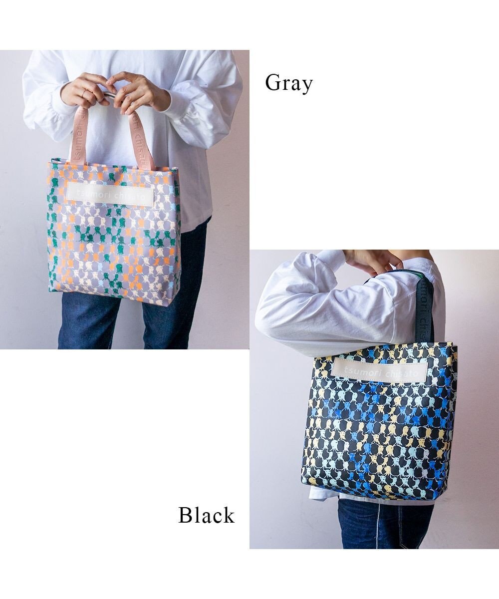 tsumori chisato CARRY タコチェック ハンドバッグ 手提げ 【 水や汚れに強いコーティング 】 