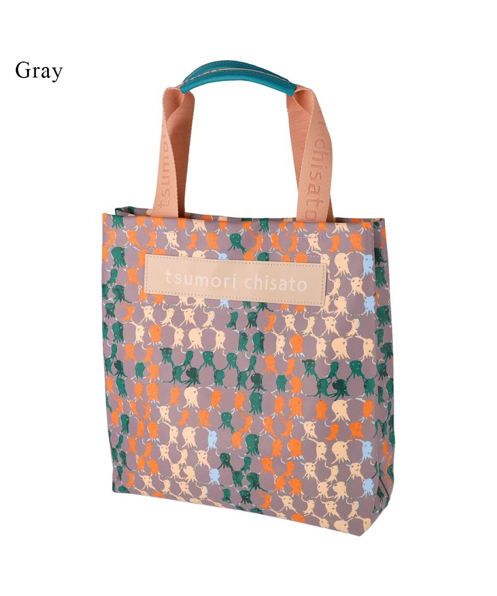 tsumori chisato CARRY タコチェック ハンドバッグ 手提げ 【 水や汚れに強いコーティング 】 