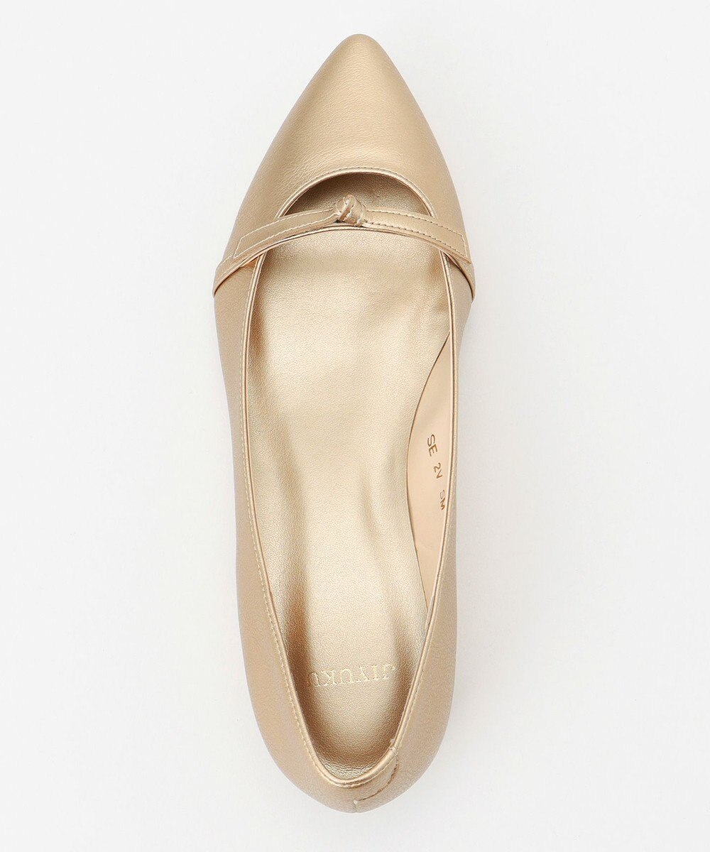 自由区 撥水リボン パンプス 