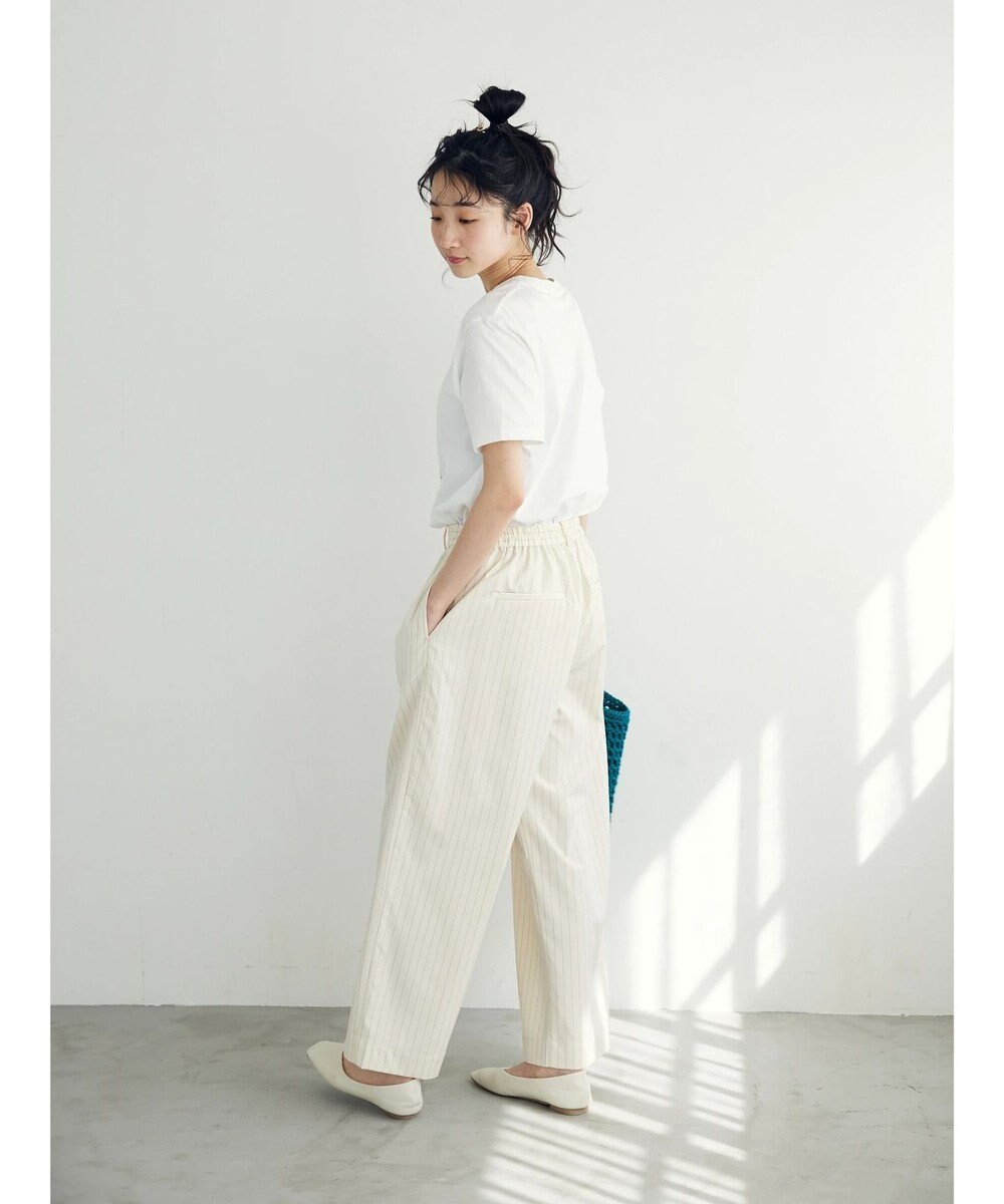 CRAFT STANDARD BOUTIQUE イージーケアピンストライプテーパードパンツ 